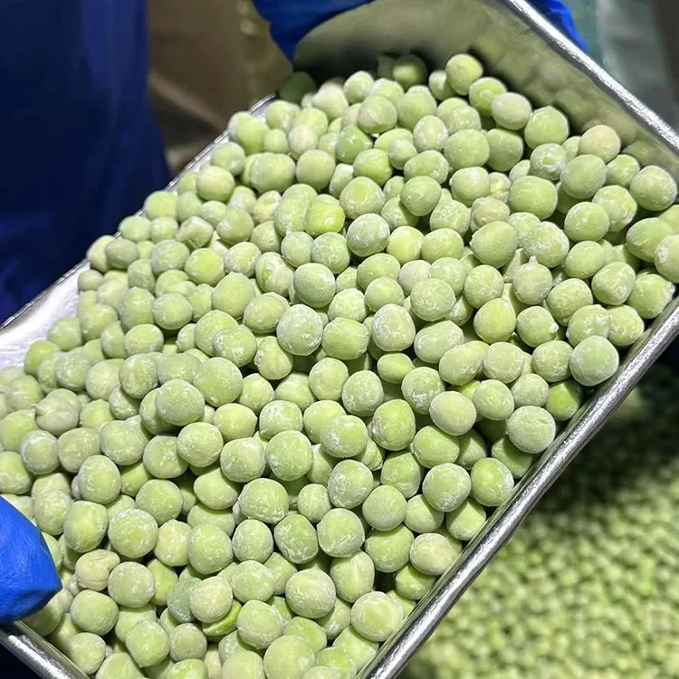 Petits pois sucrés et croustillants surgelés